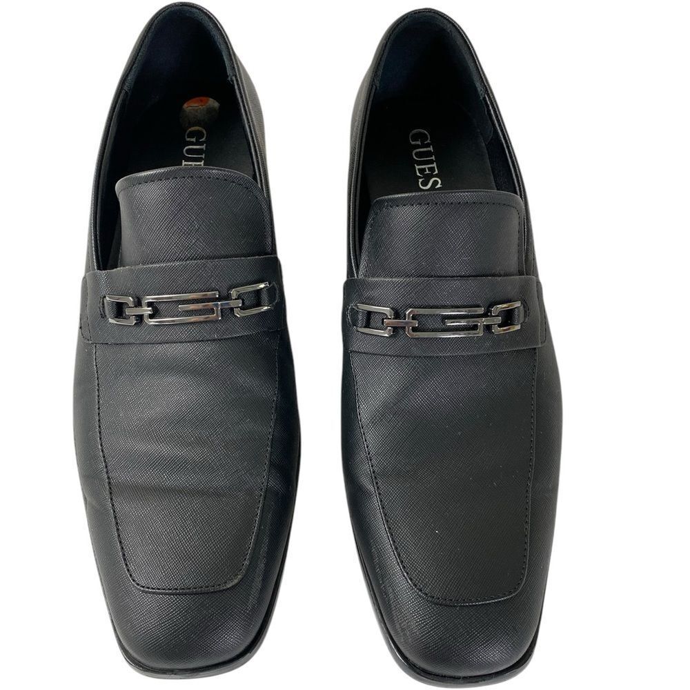 GUESS Men's Black Loafers 11 Hendo Horse bit w/ Guess logo